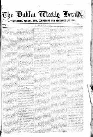 cover page of Dublin Weekly Herald published on May 4, 1839