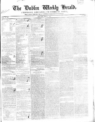 cover page of Dublin Weekly Herald published on June 27, 1840