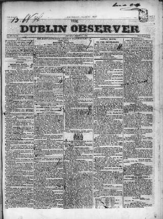 cover page of Dublin Observer published on March 21, 1835