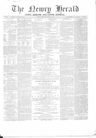 cover page of Newry Herald published on March 19, 1864