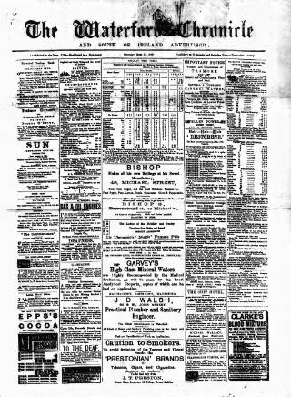 cover page of Waterford Chronicle published on September 17, 1898