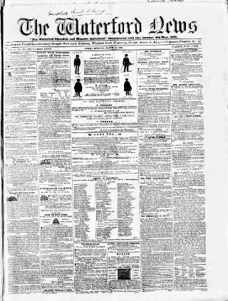 cover page of Waterford News published on March 19, 1858