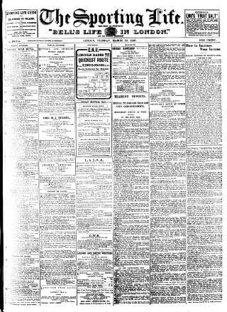 cover page of Sporting Life published on March 19, 1907