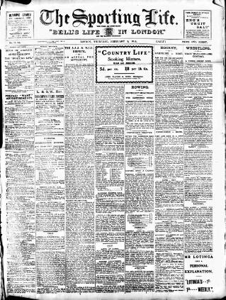cover page of Sporting Life published on February 2, 1911