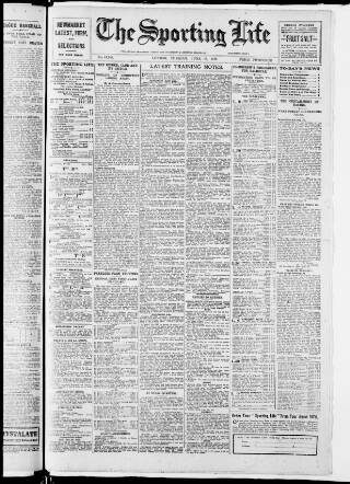 cover page of Sporting Life published on June 18, 1918