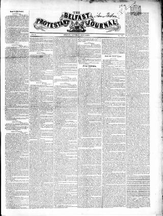 cover page of Belfast Protestant Journal published on May 2, 1846