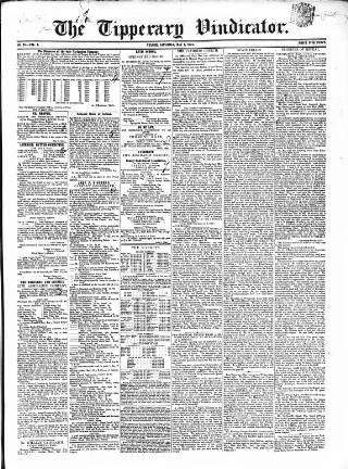 cover page of Tipperary Vindicator published on May 4, 1844