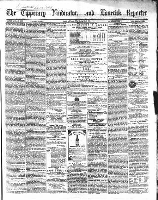 cover page of Tipperary Vindicator published on May 2, 1862