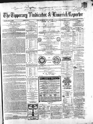 cover page of Tipperary Vindicator published on June 18, 1869