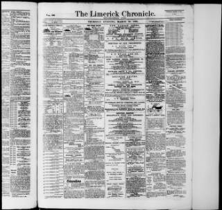 cover page of Limerick Chronicle published on March 19, 1891