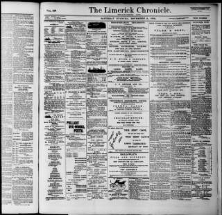 cover page of Limerick Chronicle published on November 2, 1895
