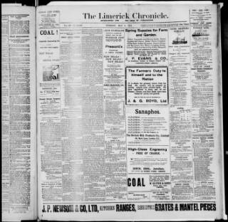 cover page of Limerick Chronicle published on May 4, 1915
