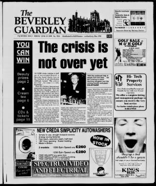cover page of Beverley Guardian published on June 18, 1999