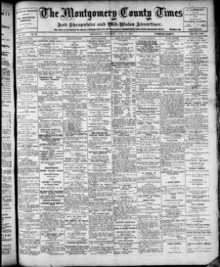 cover page of Montgomery County Times and Shropshire and Mid-Wales Advertiser published on June 18, 1921