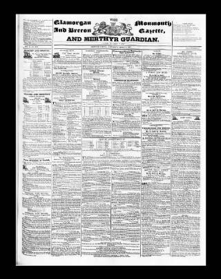 cover page of Cardiff and Merthyr Guardian published on April 4, 1835