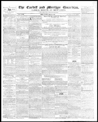 cover page of Cardiff and Merthyr Guardian published on February 2, 1850