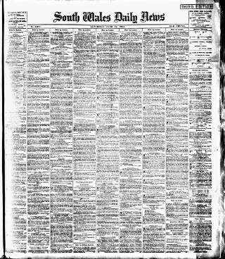 cover page of South Wales Daily News published on June 18, 1904