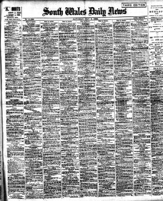 cover page of South Wales Daily News published on May 2, 1908