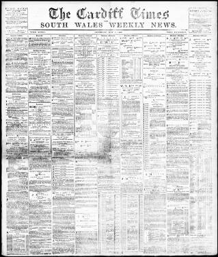 cover page of Cardiff Times published on May 2, 1885