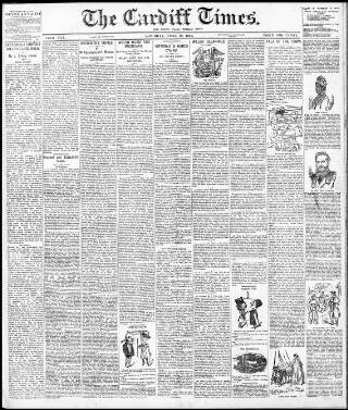 cover page of Cardiff Times published on June 18, 1887