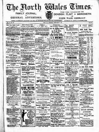cover page of North Wales Times published on February 2, 1901
