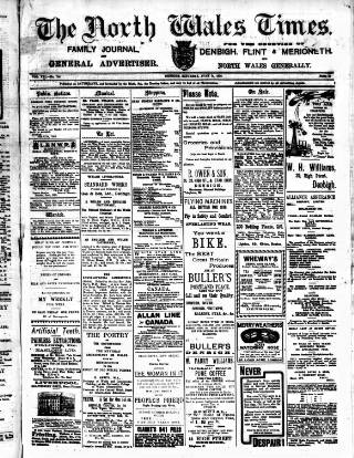 cover page of North Wales Times published on June 18, 1910