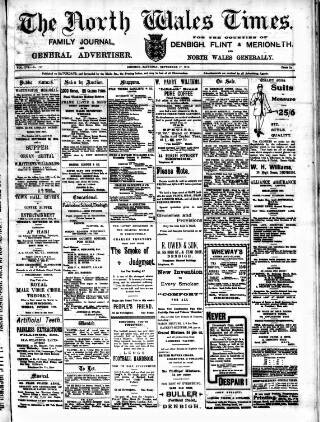 cover page of North Wales Times published on September 17, 1910