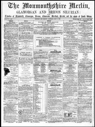 cover page of Monmouthshire Merlin published on May 2, 1857