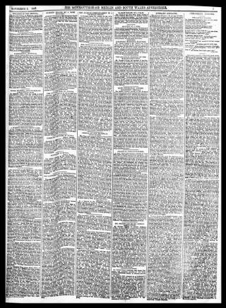 cover page of Monmouthshire Merlin published on November 2, 1883