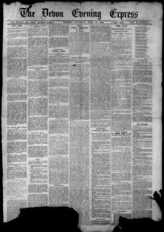cover page of Express and Echo published on June 18, 1898