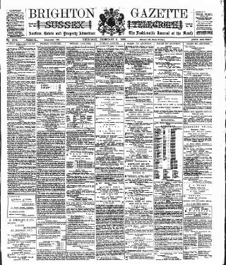 cover page of Brighton Gazette published on February 2, 1888