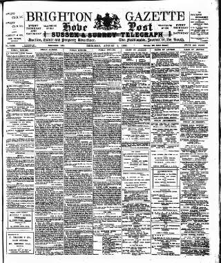 cover page of Brighton Gazette published on August 2, 1900