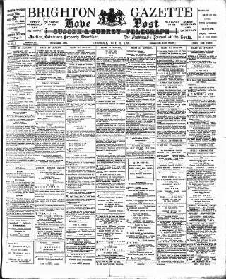 cover page of Brighton Gazette published on May 2, 1901