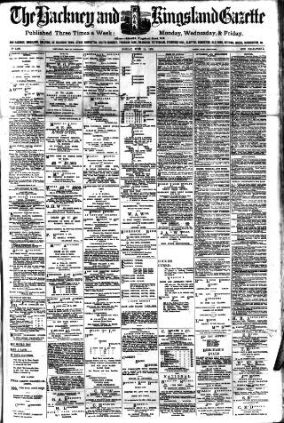 cover page of Hackney and Kingsland Gazette published on June 18, 1906