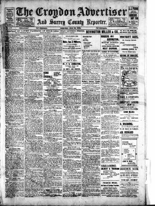 cover page of Croydon Advertiser and East Surrey Reporter published on June 18, 1910