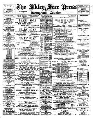 cover page of Ilkley Free Press published on May 2, 1890