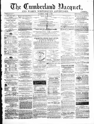 cover page of Cumberland Pacquet and Ware's Whitehaven Advertiser published on May 2, 1865
