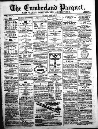 cover page of Cumberland Pacquet and Ware's Whitehaven Advertiser published on May 4, 1869