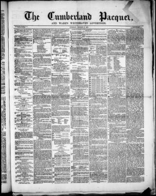 cover page of Cumberland Pacquet and Ware's Whitehaven Advertiser published on August 2, 1881