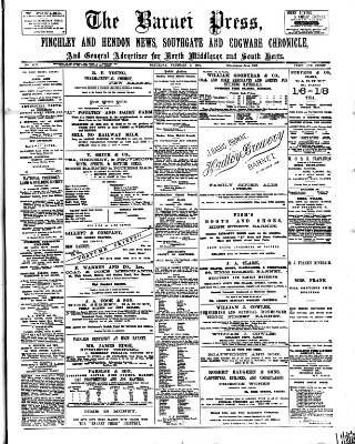 cover page of Barnet Press published on February 2, 1901