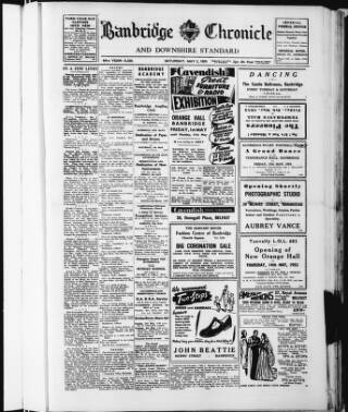 cover page of Banbridge Chronicle published on May 2, 1953