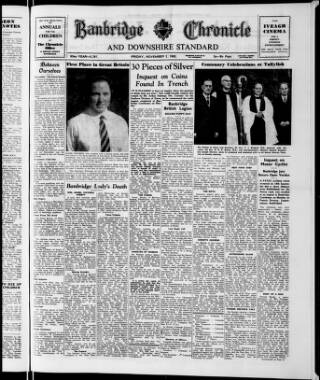 cover page of Banbridge Chronicle published on November 2, 1962