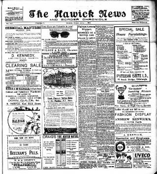 cover page of Hawick News and Border Chronicle published on April 1, 1910
