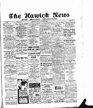 cover page of Hawick News and Border Chronicle published on August 2, 1929