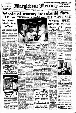 cover page of Marylebone Mercury published on June 18, 1954