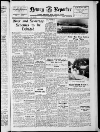 cover page of Newry Reporter published on September 17, 1959