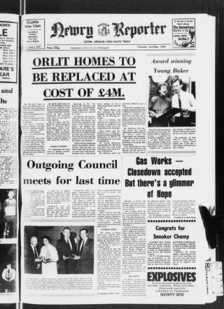cover page of Newry Reporter published on May 2, 1985