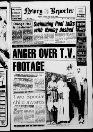 cover page of Newry Reporter published on June 18, 1992