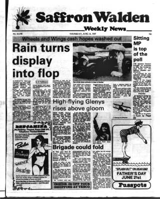 cover page of Saffron Walden Weekly News published on June 18, 1987