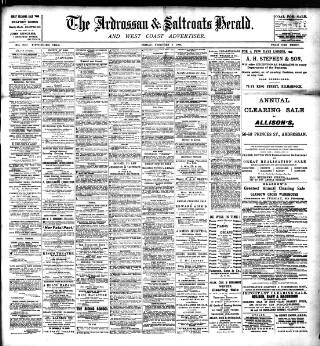cover page of Ardrossan and Saltcoats Herald published on February 2, 1906